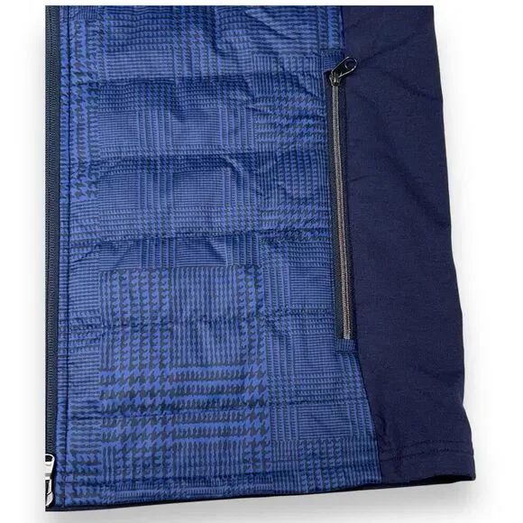 RLX Ralph Lauren Mens Medium Quilted Golf Vest Full Zip Wool Blend NEW $228